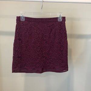 Eggplant purple lace mini skirt, Forever 21